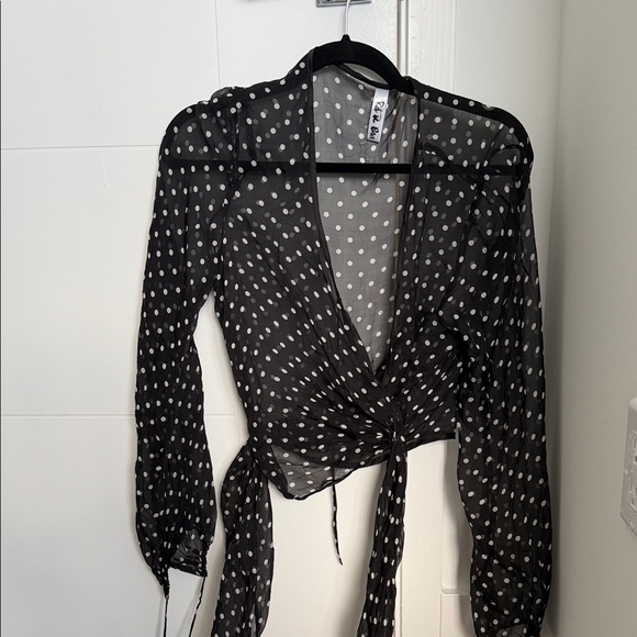 Rat & Boa Tops - Rat and boa blouse tie around